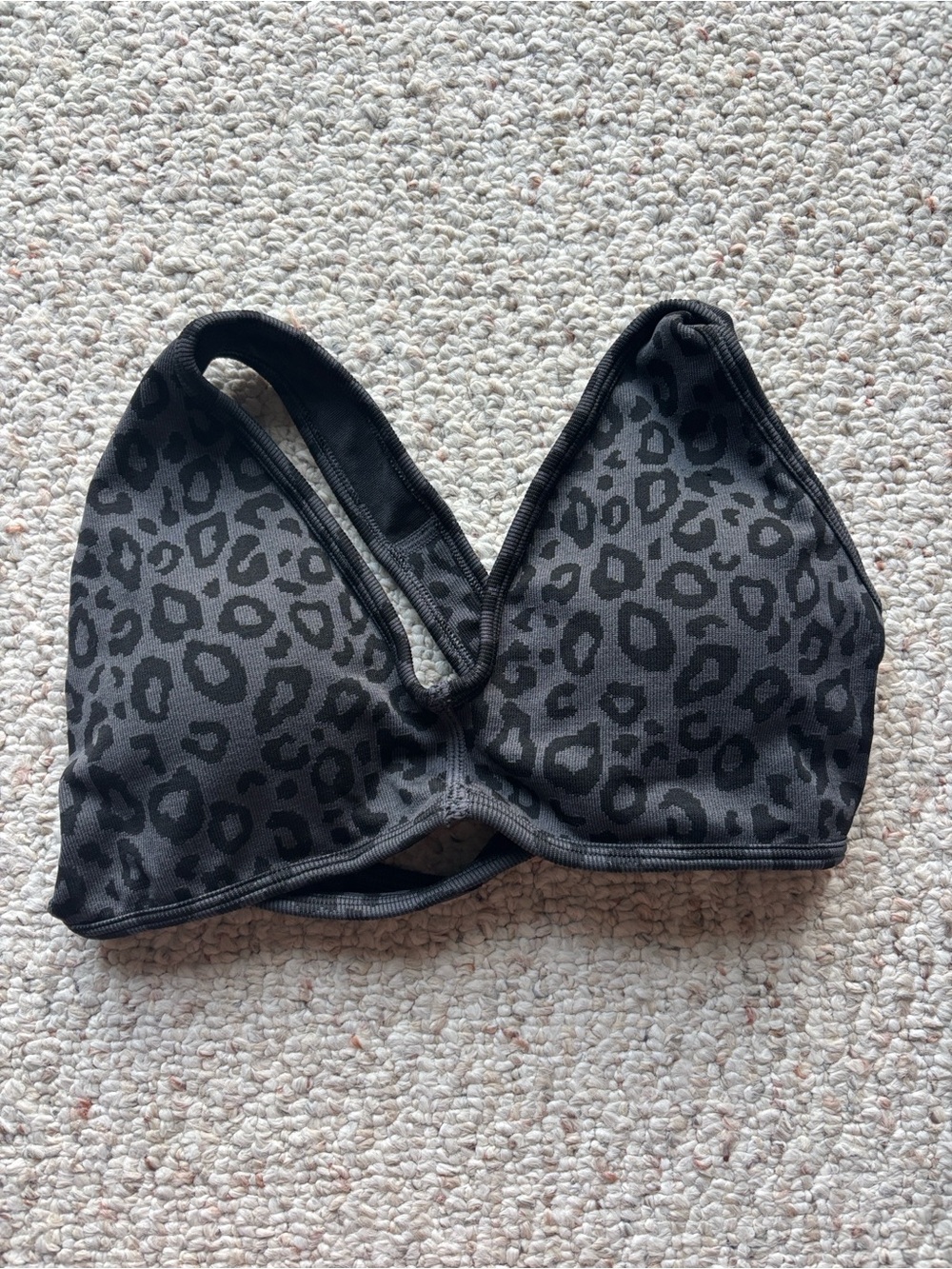 Amazon Black Leopard Print sports bra  and shorts - Women